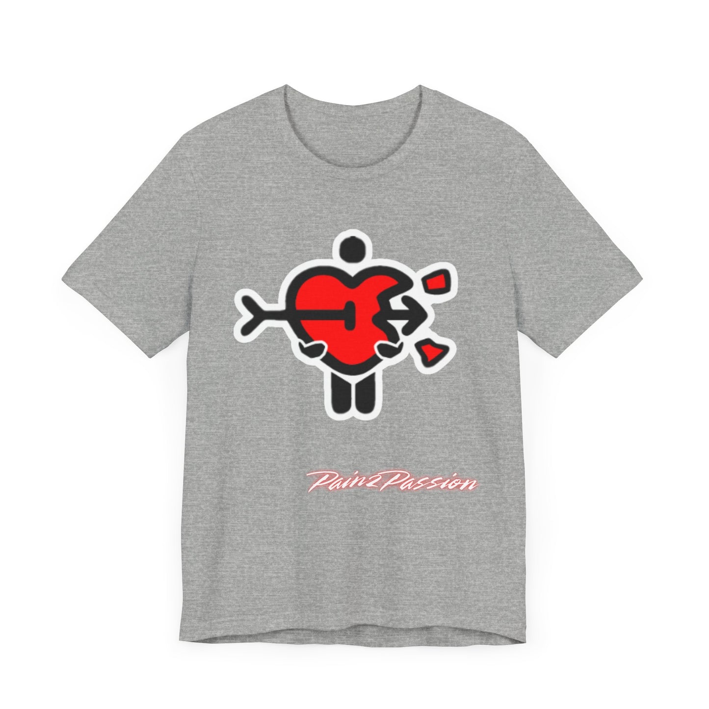 Pain2Passion T-Shirt (Mid-Evil Heart Guy)