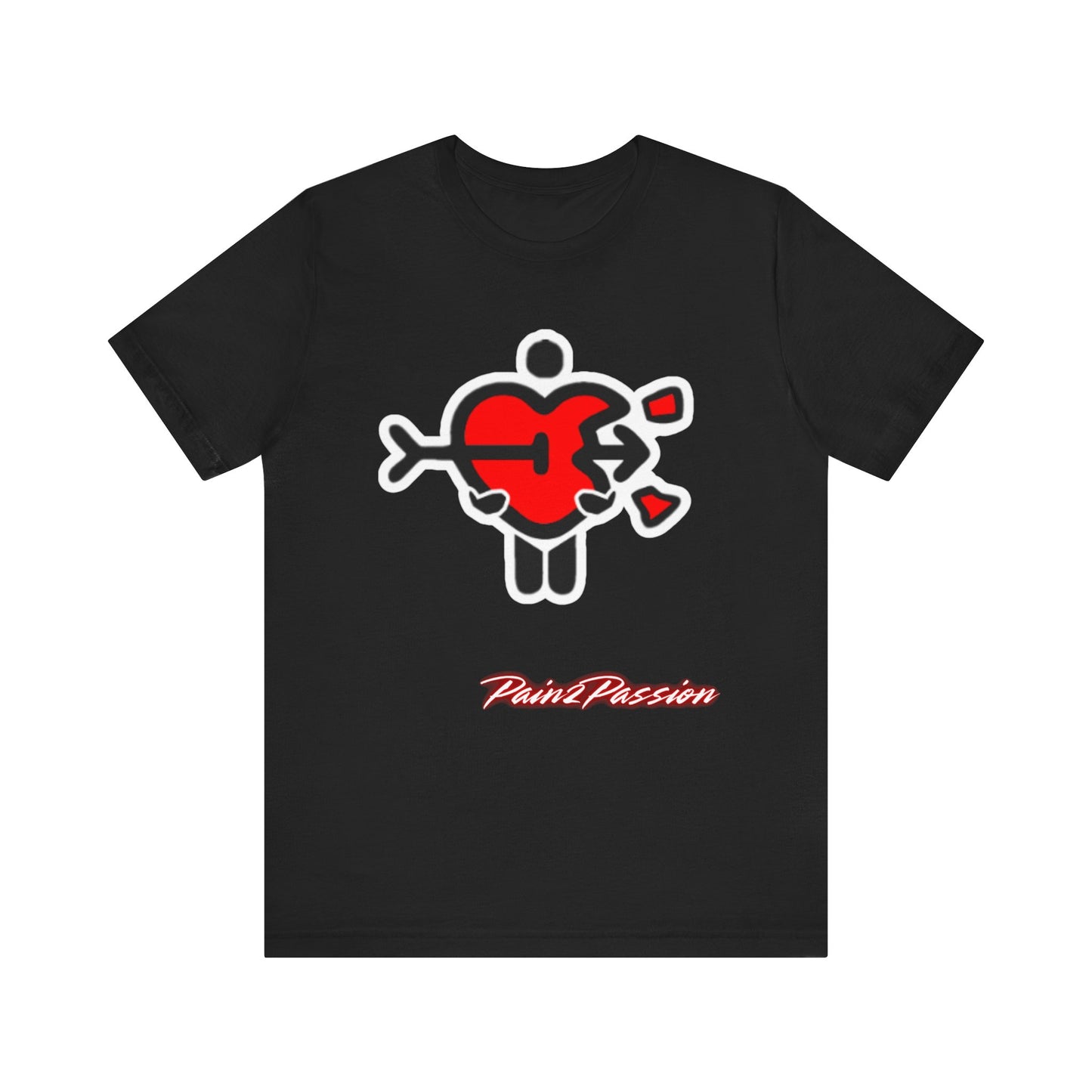 Pain2Passion T-Shirt (Mid-Evil Heart Guy)