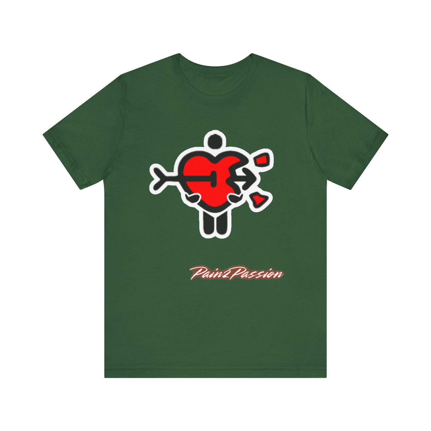 Pain2Passion T-Shirt (Mid-Evil Heart Guy)