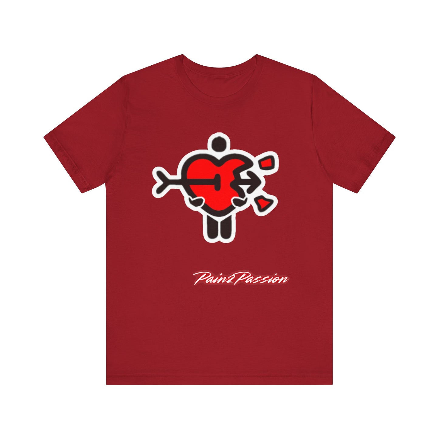 Pain2Passion T-Shirt (Mid-Evil Heart Guy)