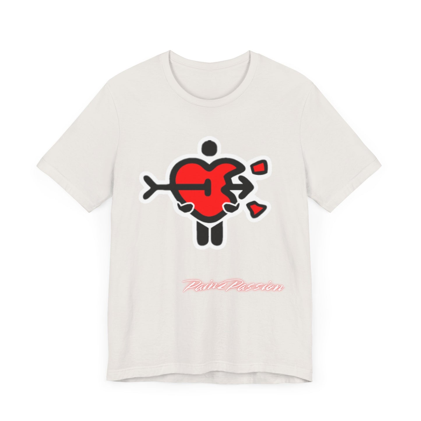 Pain2Passion T-Shirt (Mid-Evil Heart Guy)