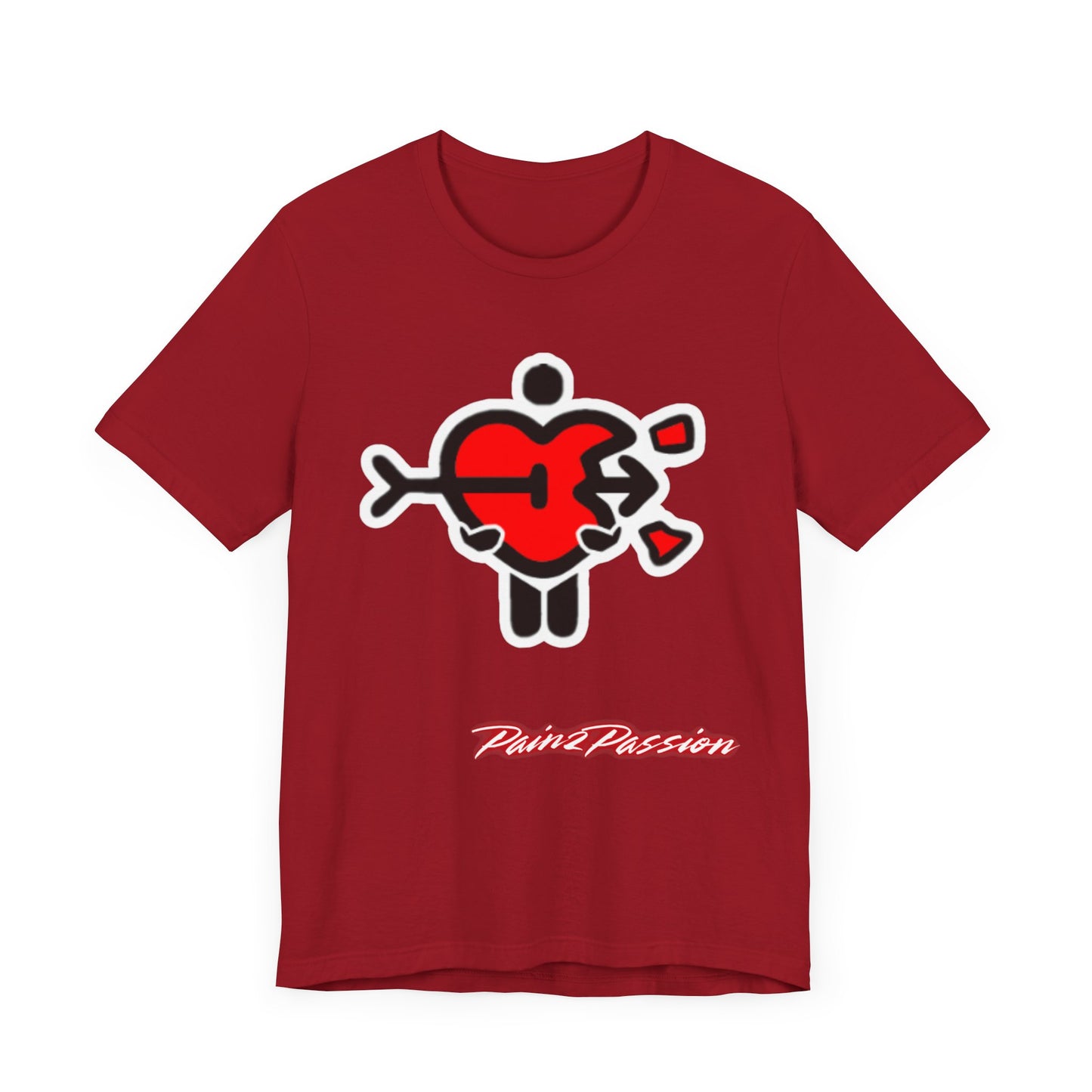 Pain2Passion T-Shirt (Mid-Evil Heart Guy)
