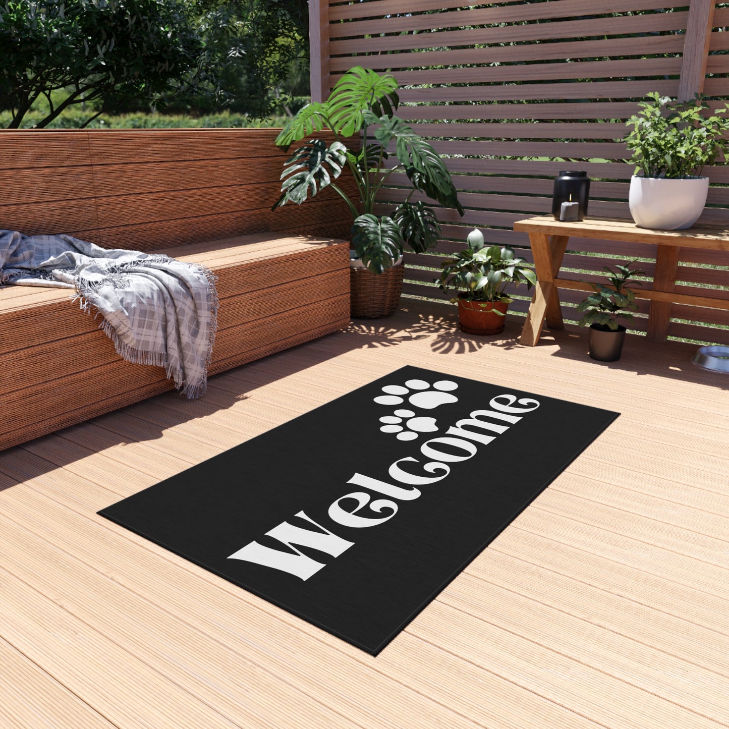 Welcome Rug with Cat Paws