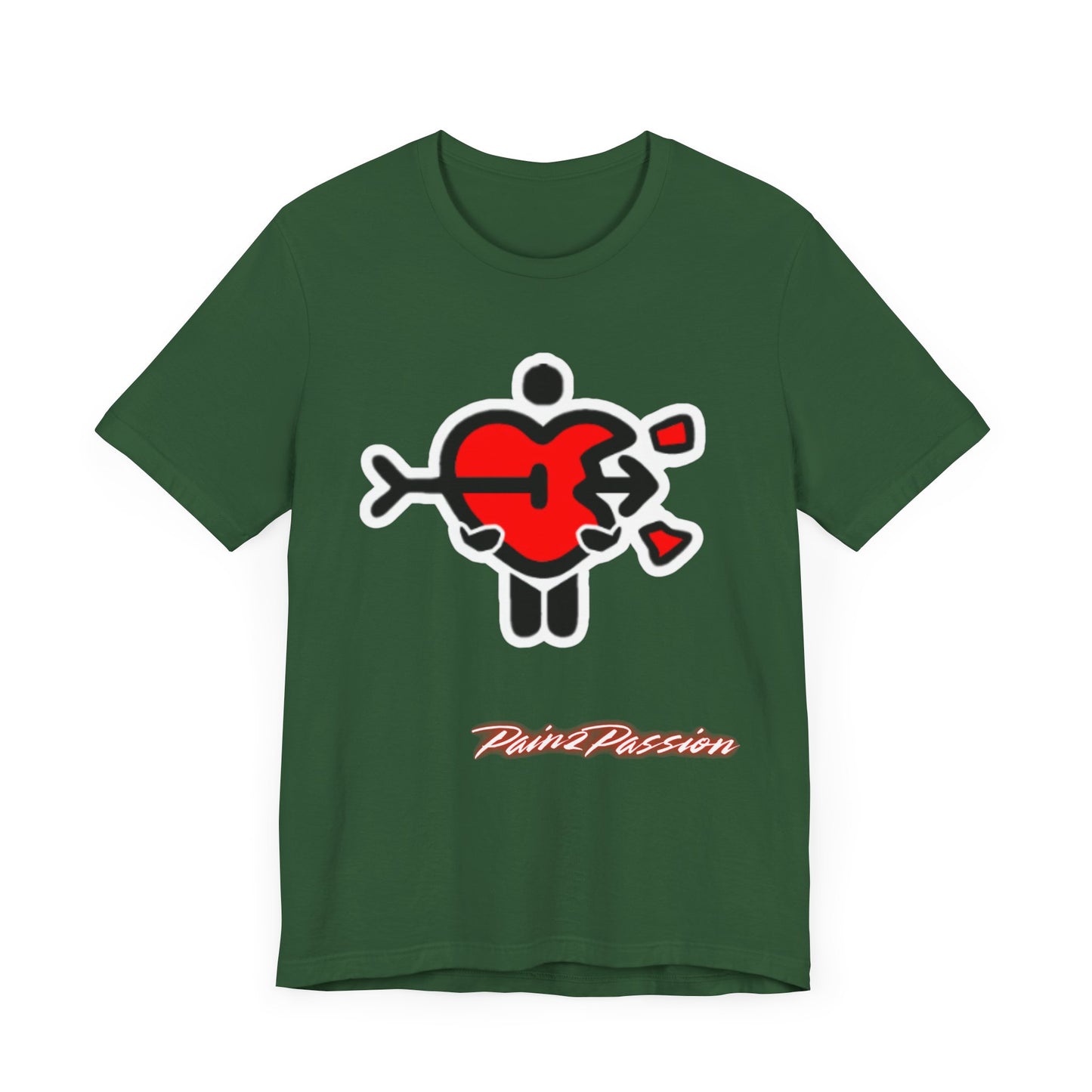 Pain2Passion T-Shirt (Mid-Evil Heart Guy)