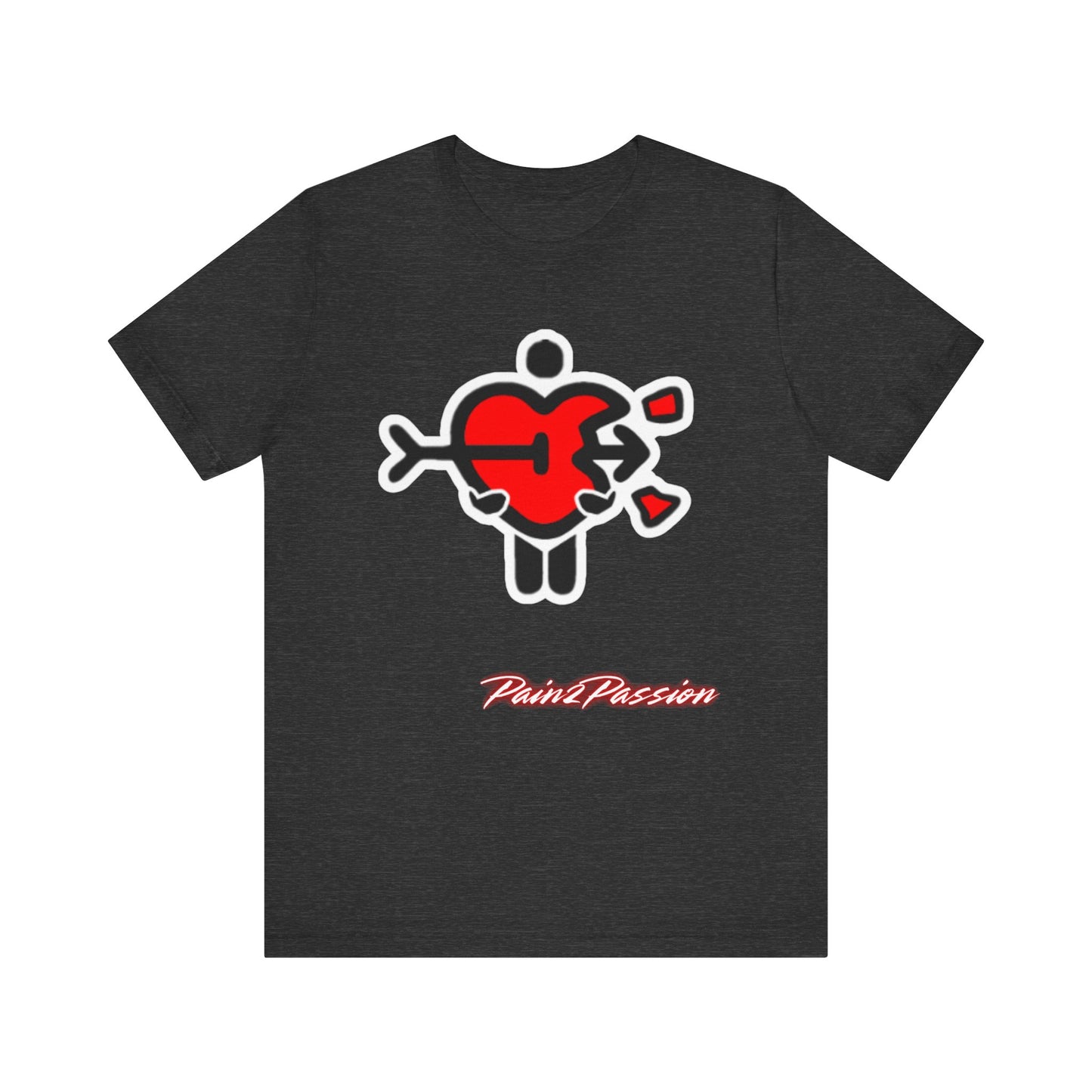 Pain2Passion T-Shirt (Mid-Evil Heart Guy)