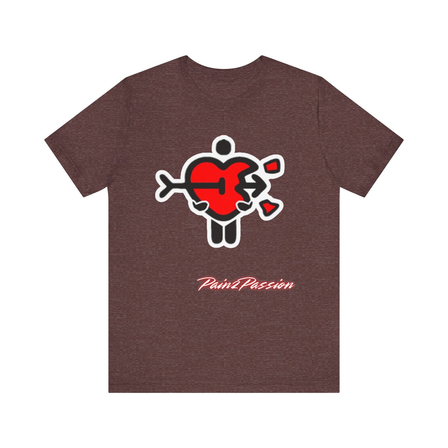 Pain2Passion T-Shirt (Mid-Evil Heart Guy)