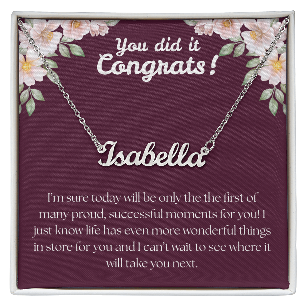You Did It! Name Necklace