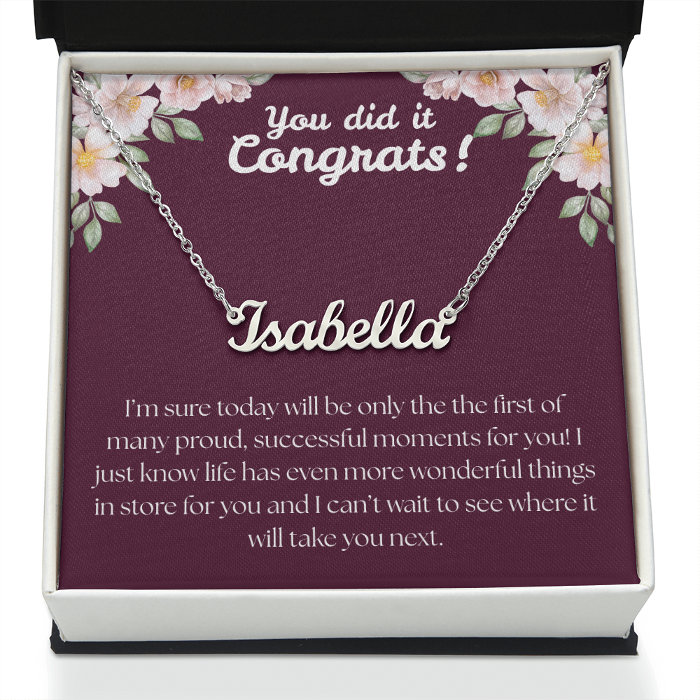 You Did It! Name Necklace