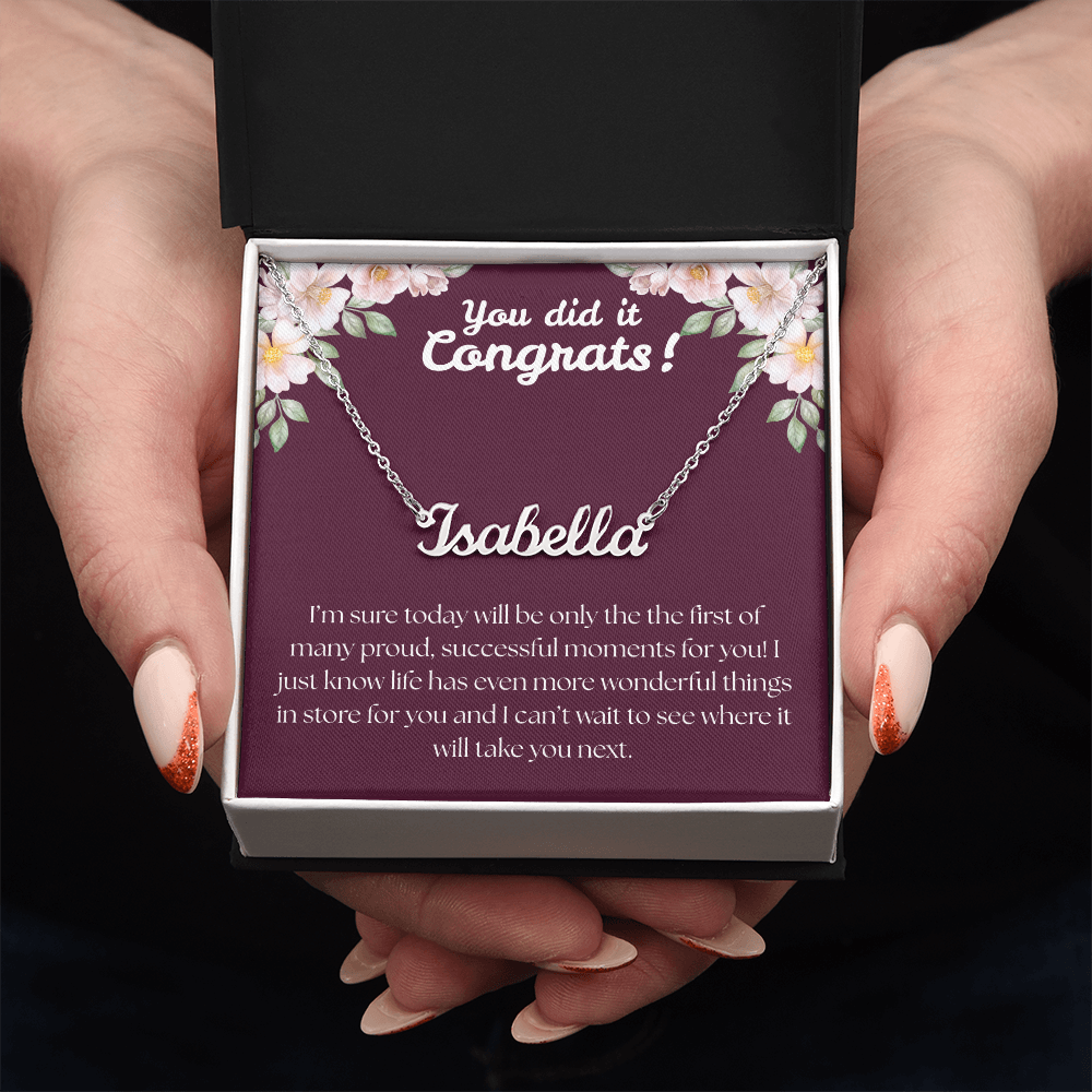 You Did It! Name Necklace