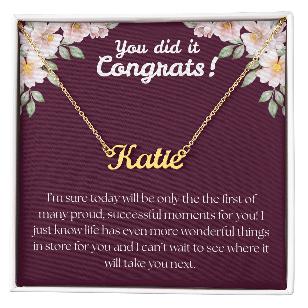 You Did It! Name Necklace