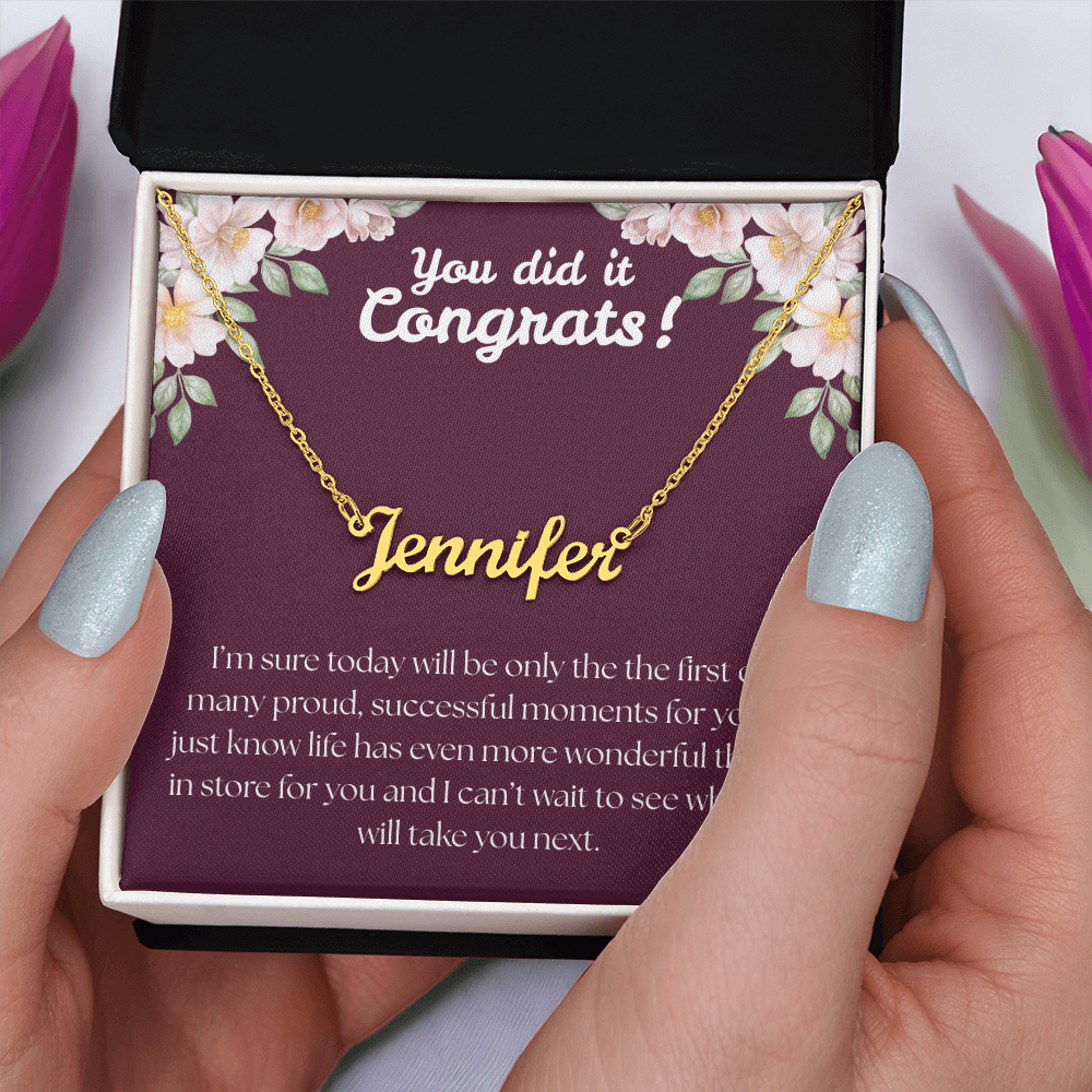 You Did It! Name Necklace