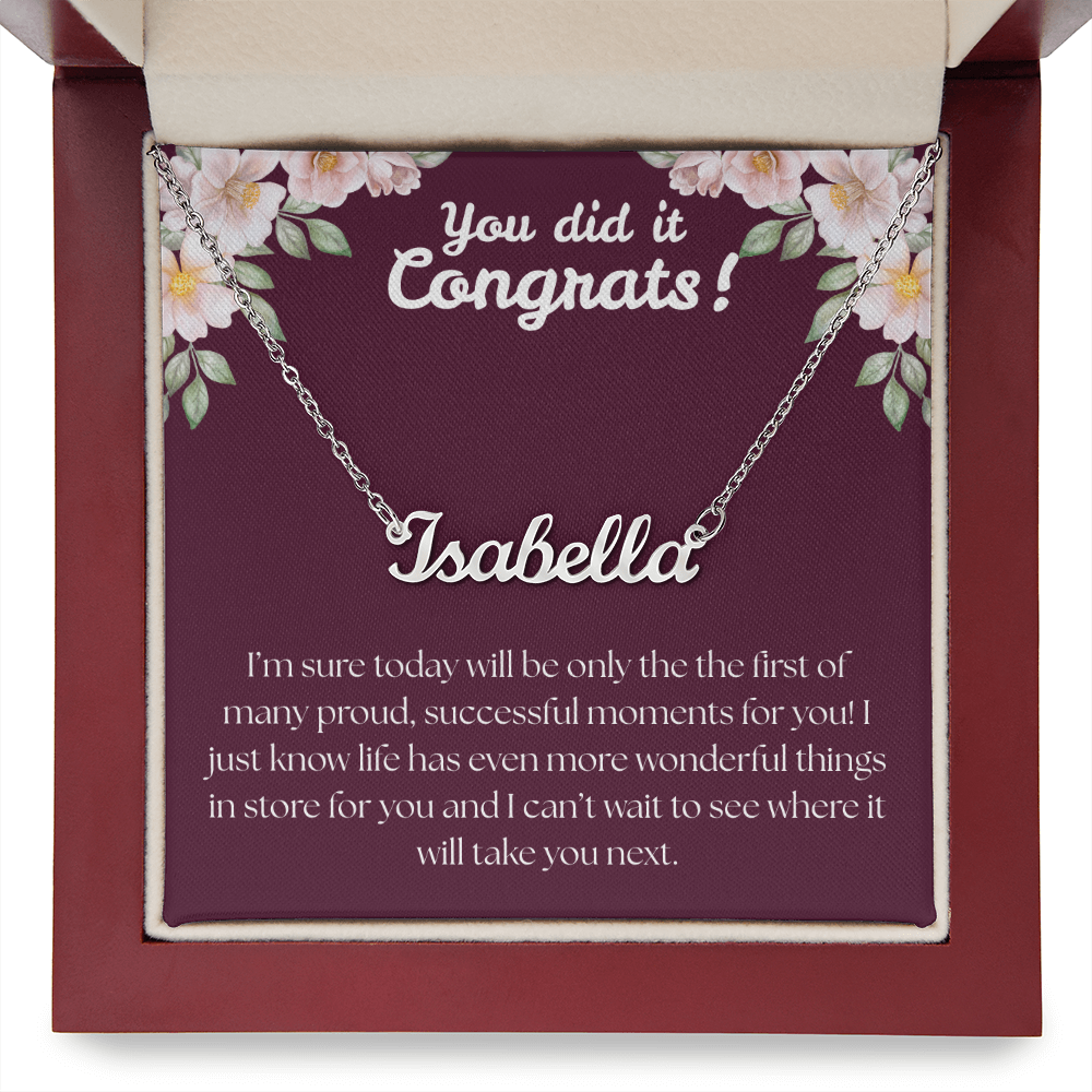 You Did It! Name Necklace