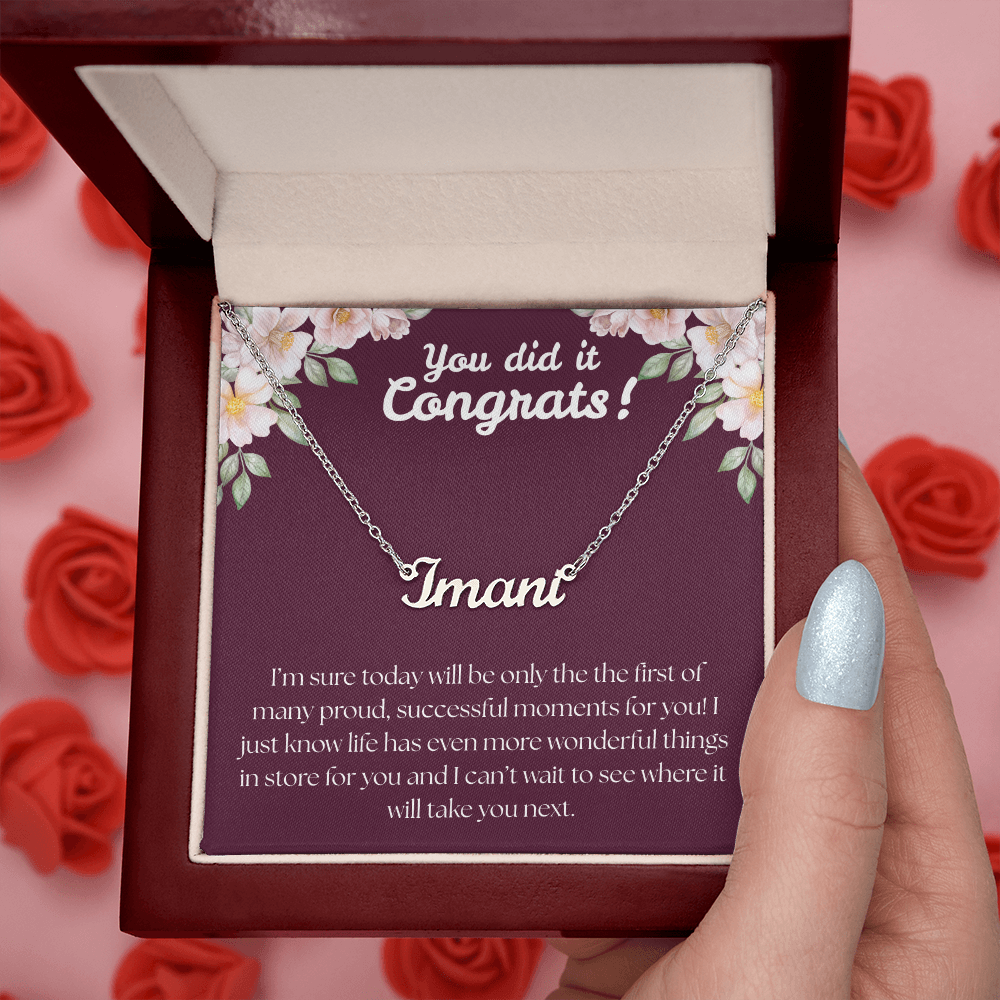 You Did It! Name Necklace