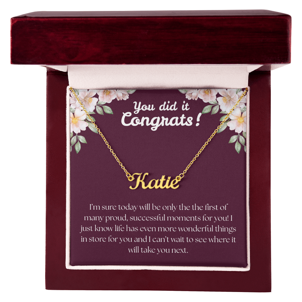 You Did It! Name Necklace