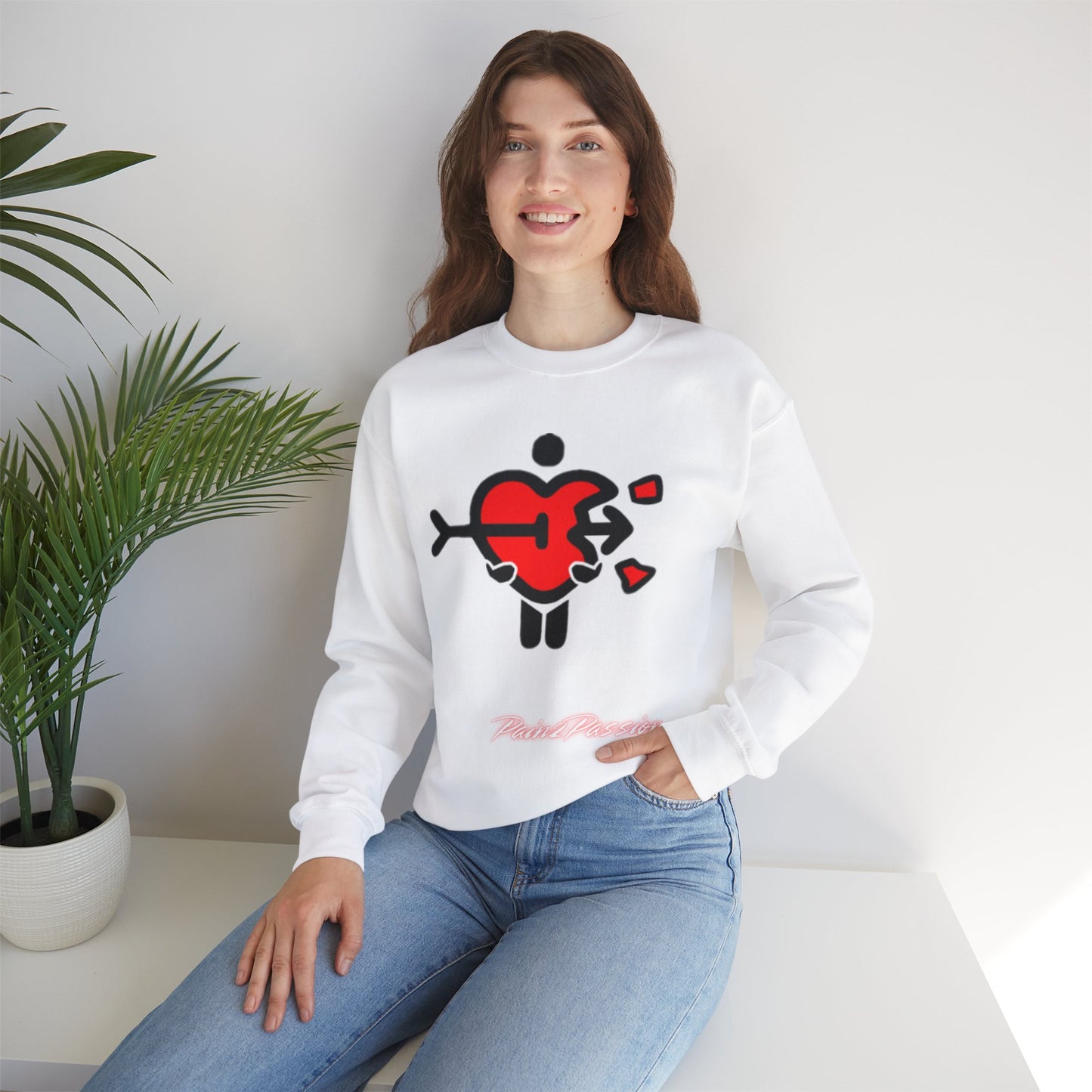 Pain2Passion Sweatshirt (Mid-Evil Heart Guy)