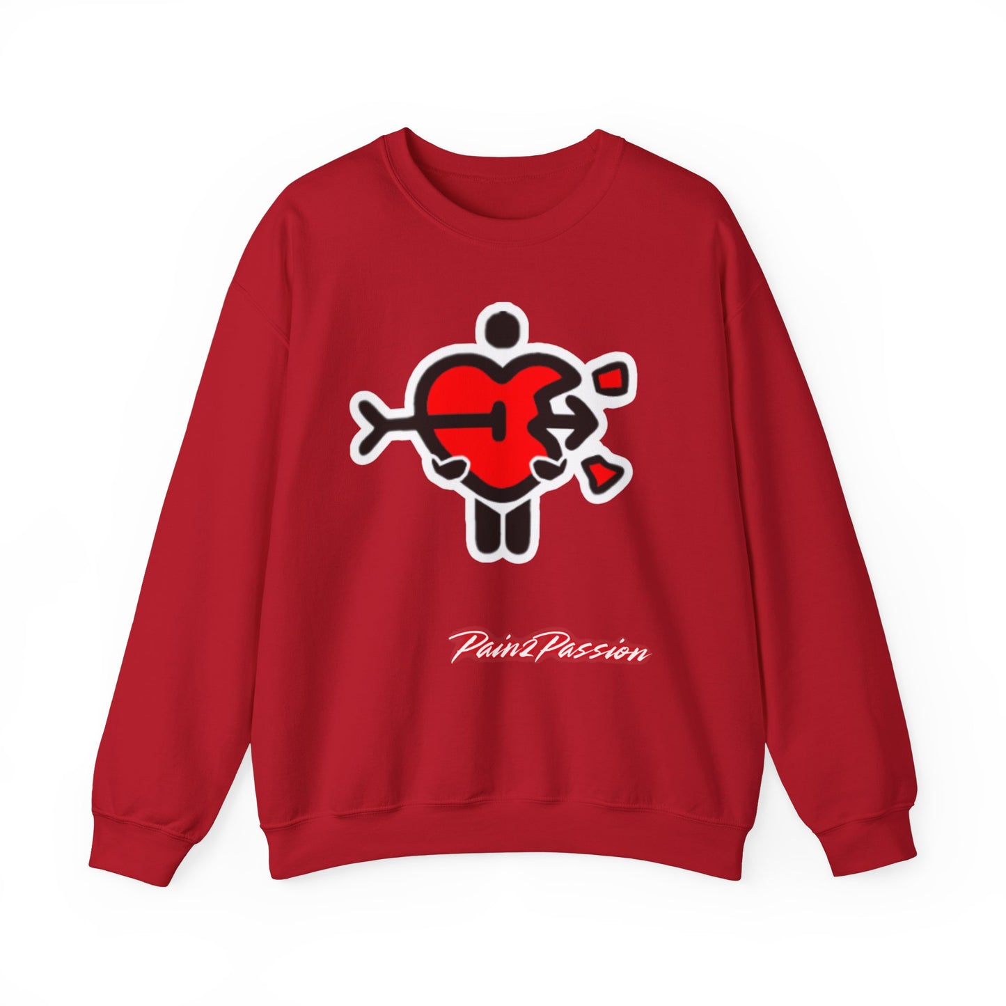 Pain2Passion Sweatshirt (Mid-Evil Heart Guy)