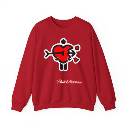 Pain2Passion Sweatshirt (Mid-Evil Heart Guy)