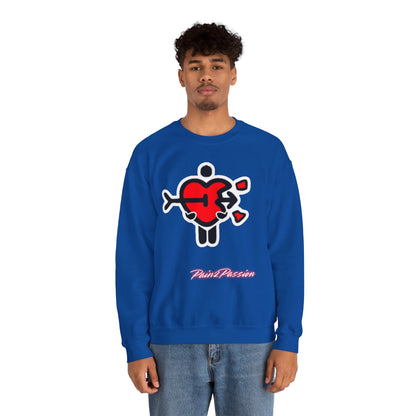 Pain2Passion Sweatshirt (Mid-Evil Heart Guy)