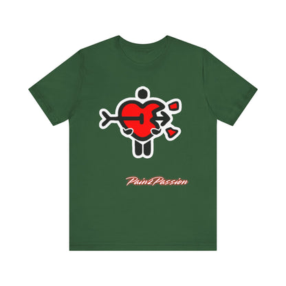 Pain2Passion T-Shirt (Mid-Evil Heart Guy)
