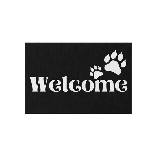 Welcome Rug with Dog paws