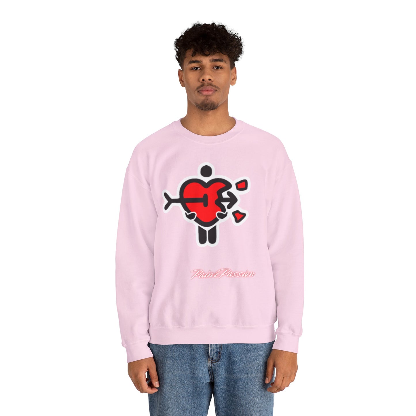 Pain2Passion Sweatshirt (Mid-Evil Heart Guy)