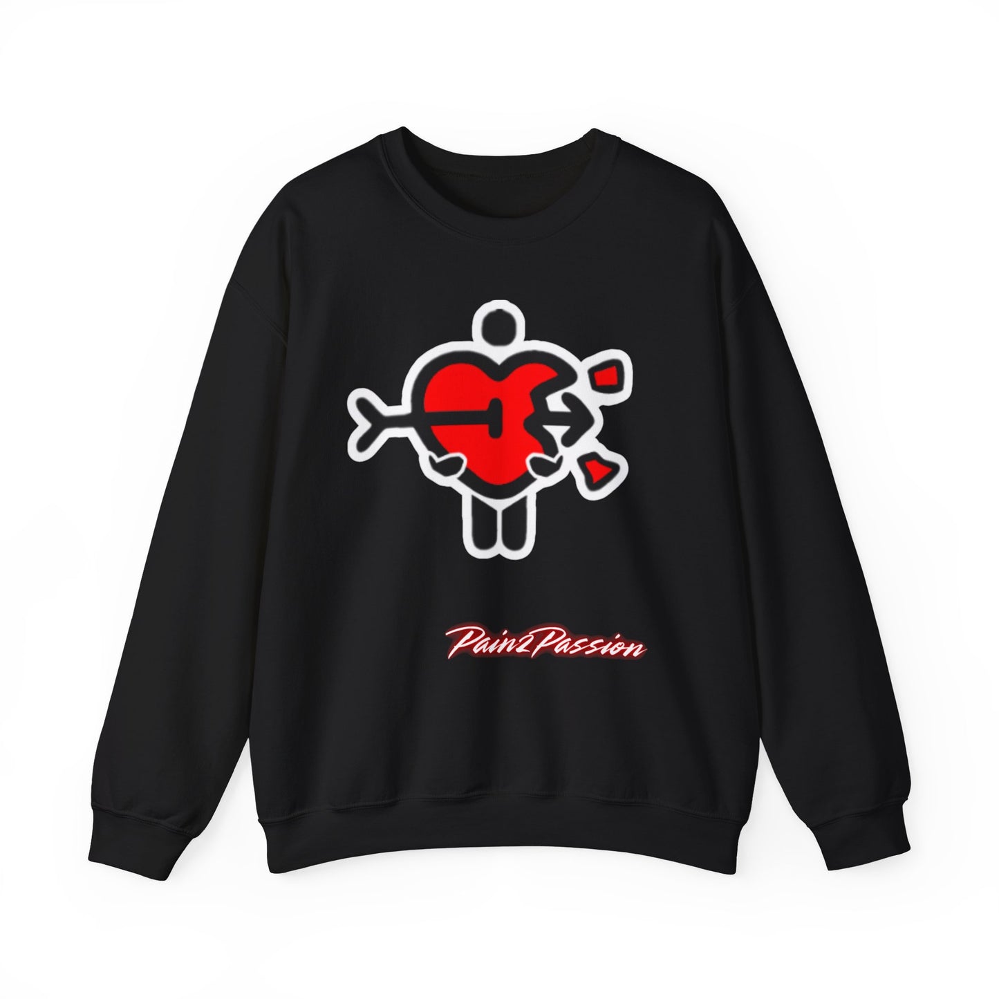Pain2Passion Sweatshirt (Mid-Evil Heart Guy)