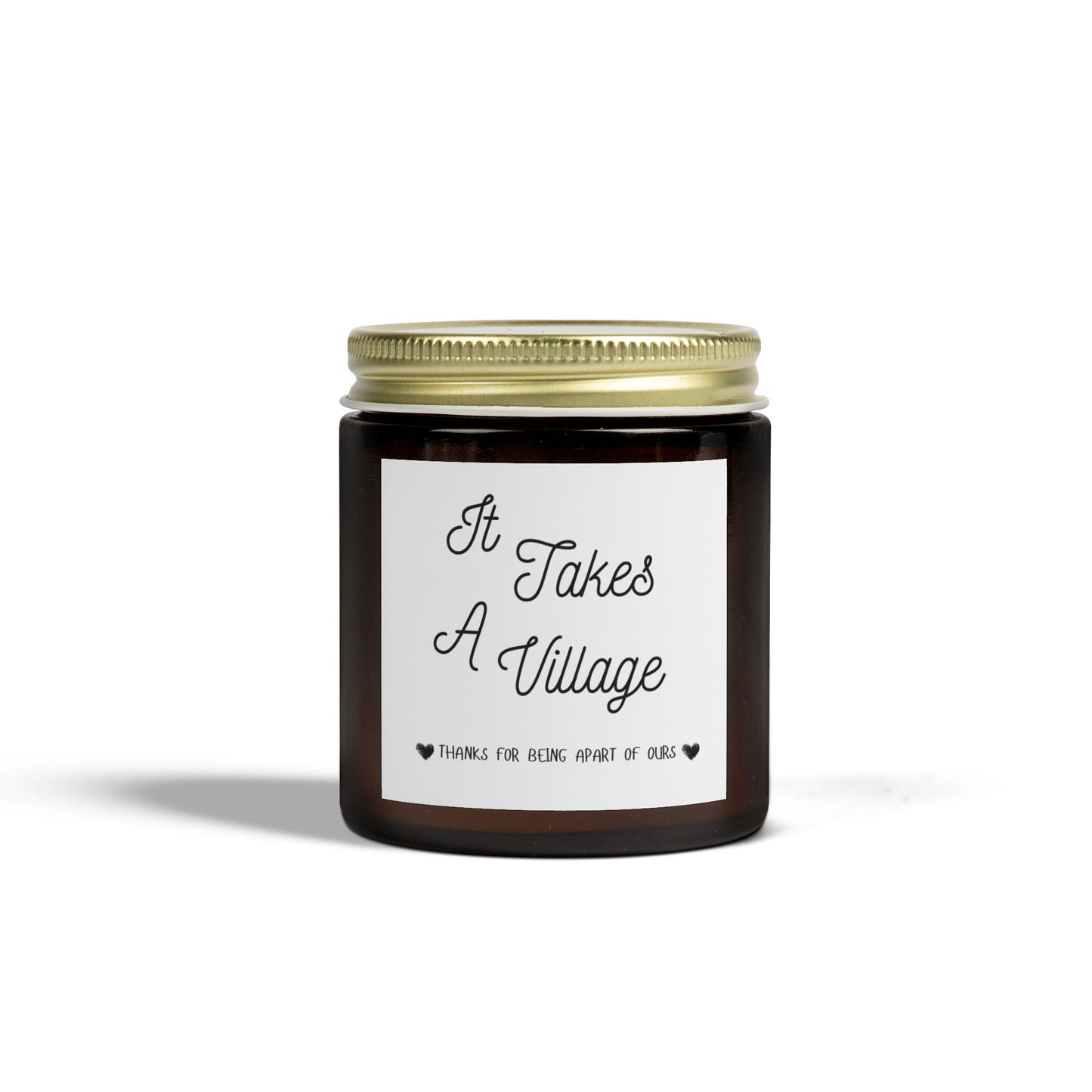 It Takes A Village / Thank You Gift / Scented Coconut Apricot Candles (4oz, 9oz)