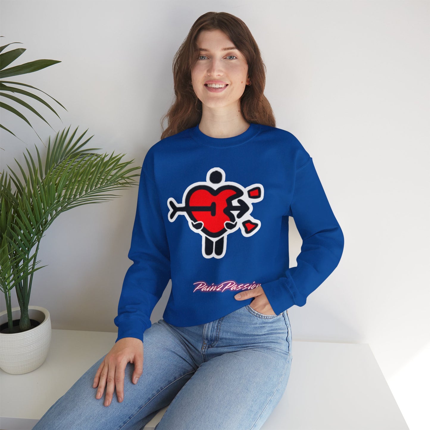 Pain2Passion Sweatshirt (Mid-Evil Heart Guy)