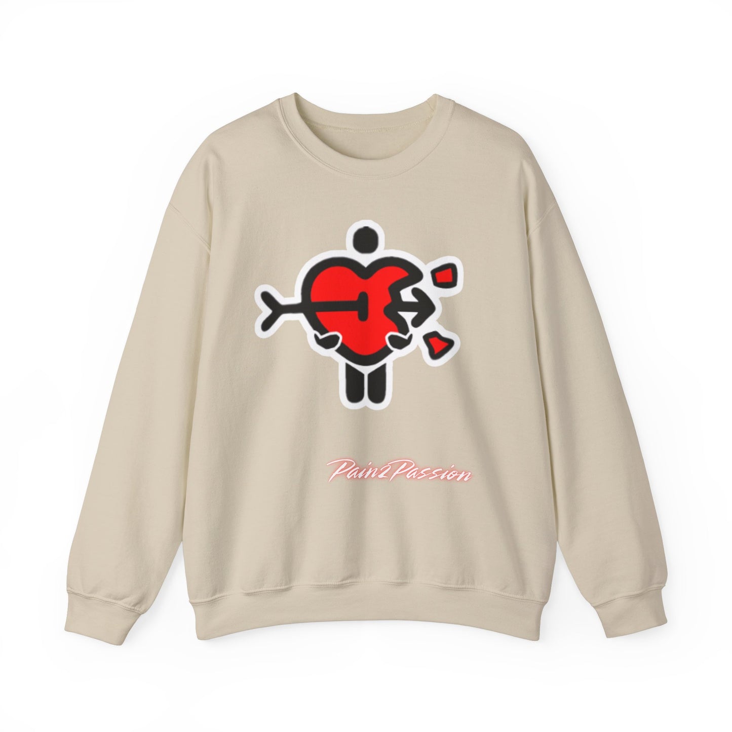 Pain2Passion Sweatshirt (Mid-Evil Heart Guy)