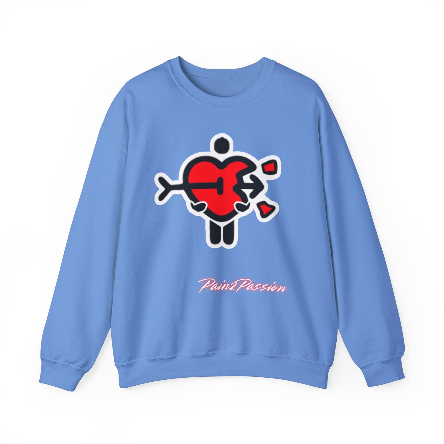 Pain2Passion Sweatshirt (Mid-Evil Heart Guy)