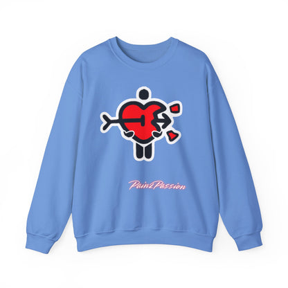 Pain2Passion Sweatshirt (Mid-Evil Heart Guy)
