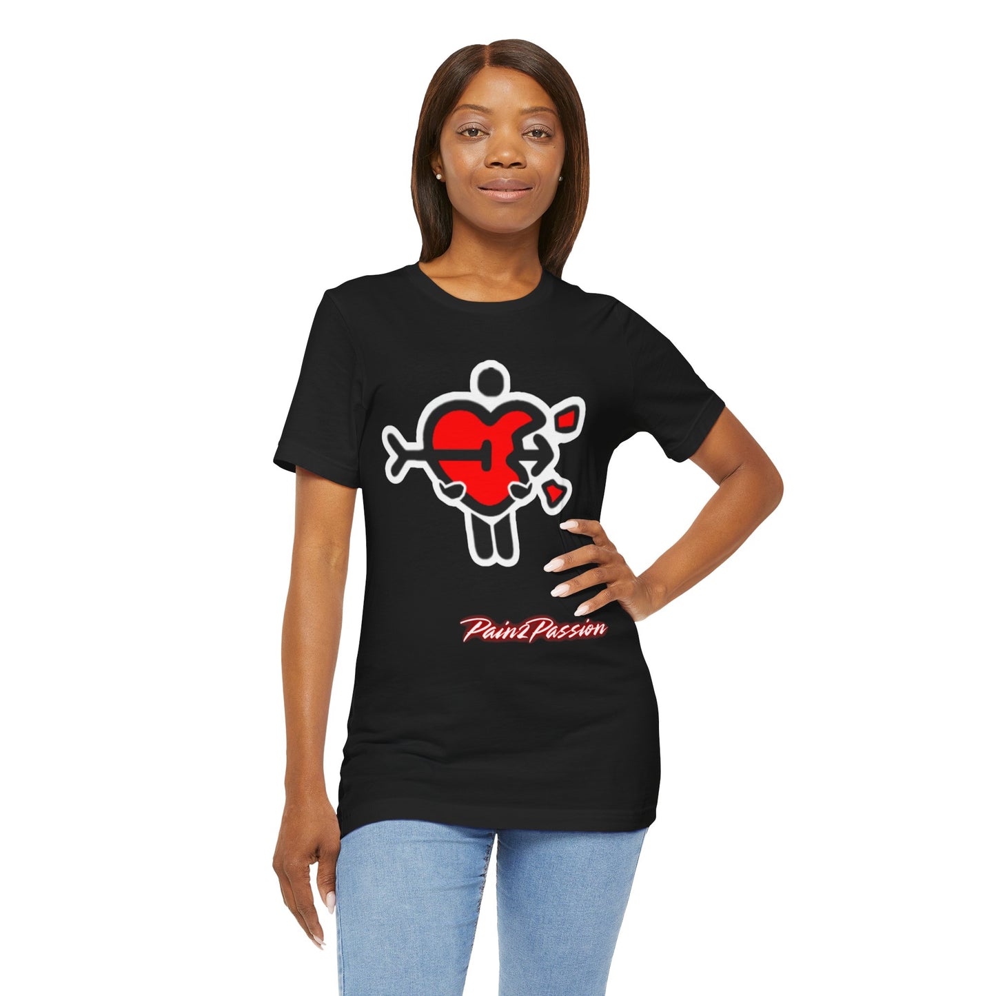 Pain2Passion T-Shirt (Mid-Evil Heart Guy)