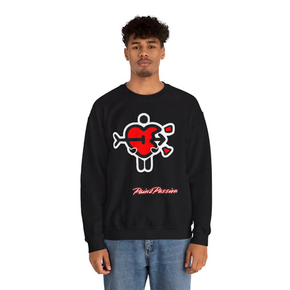 Pain2Passion Sweatshirt (Mid-Evil Heart Guy)