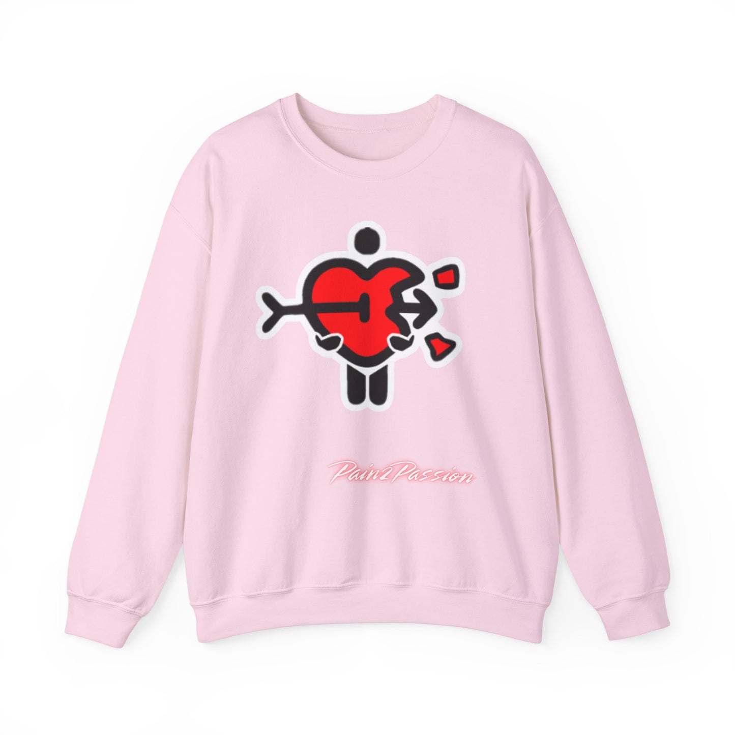 Pain2Passion Sweatshirt (Mid-Evil Heart Guy)