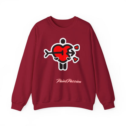 Pain2Passion Sweatshirt (Mid-Evil Heart Guy)