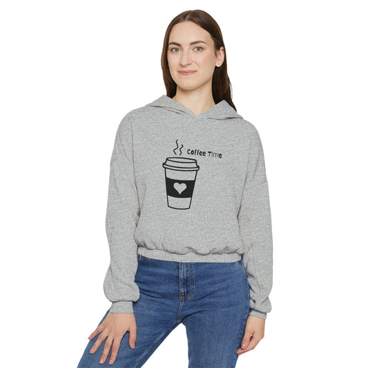 Coffee Time Cinched Bottom Hoodie