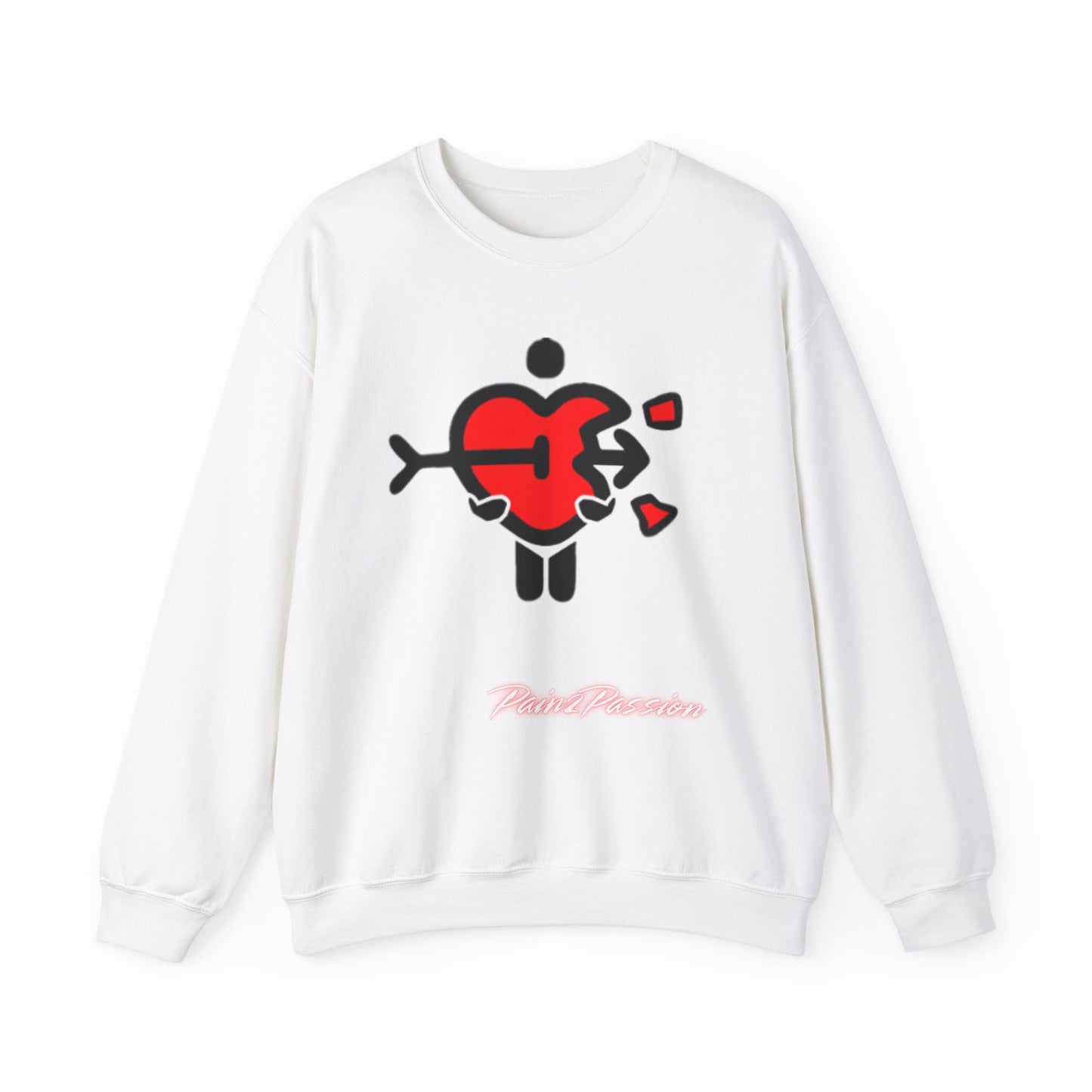 Pain2Passion Sweatshirt (Mid-Evil Heart Guy)