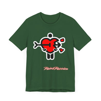 Pain2Passion T-Shirt (Mid-Evil Heart Guy)