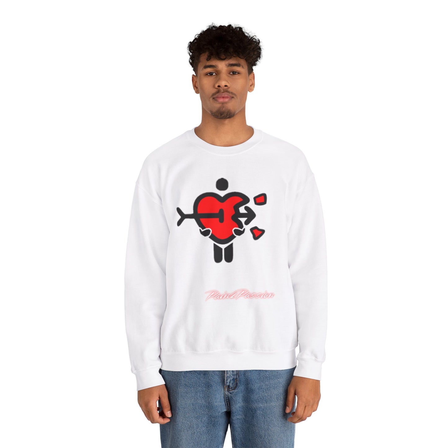 Pain2Passion Sweatshirt (Mid-Evil Heart Guy)