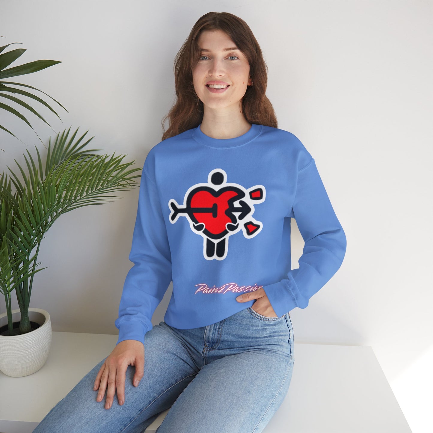 Pain2Passion Sweatshirt (Mid-Evil Heart Guy)