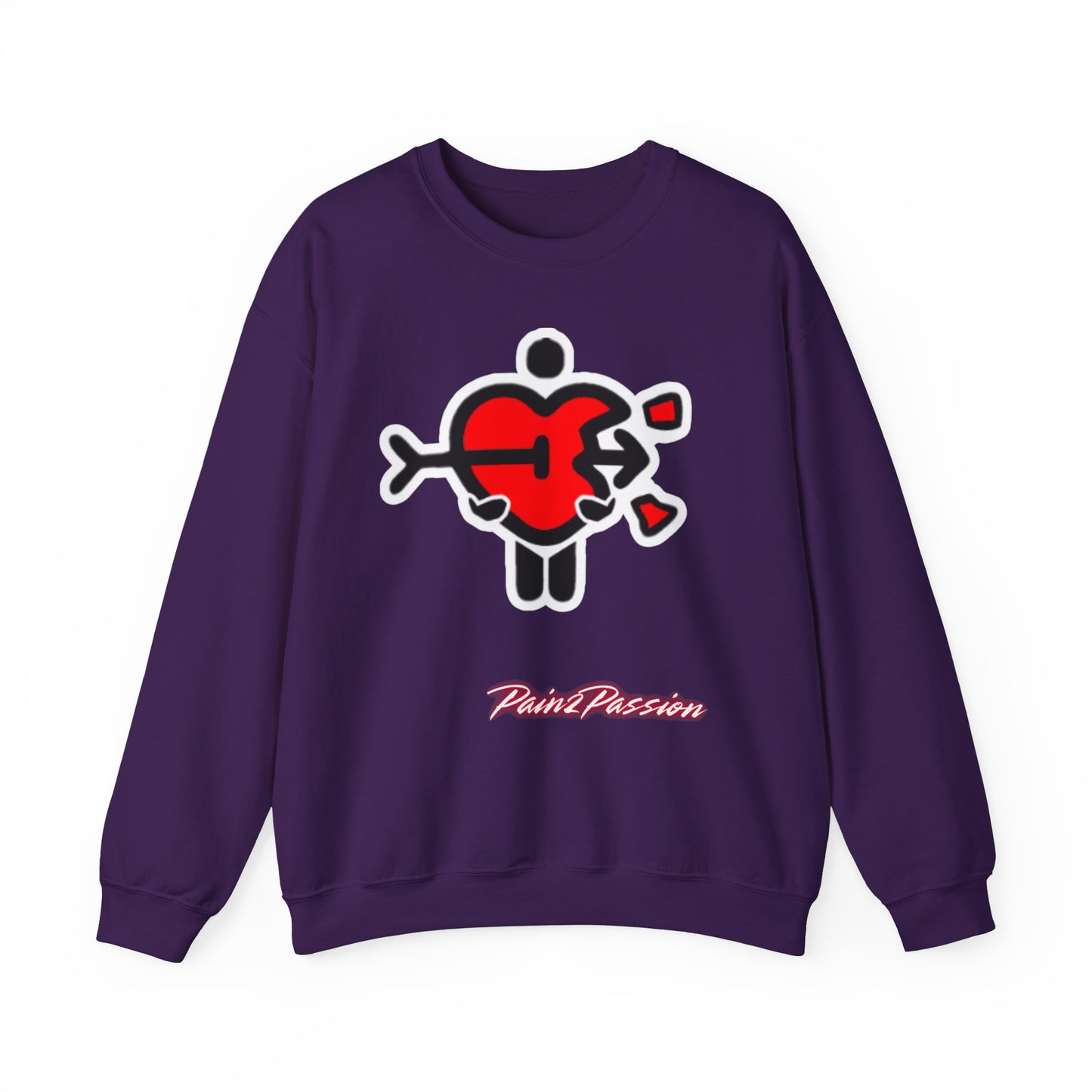 Pain2Passion Sweatshirt (Mid-Evil Heart Guy)