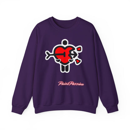 Pain2Passion Sweatshirt (Mid-Evil Heart Guy)