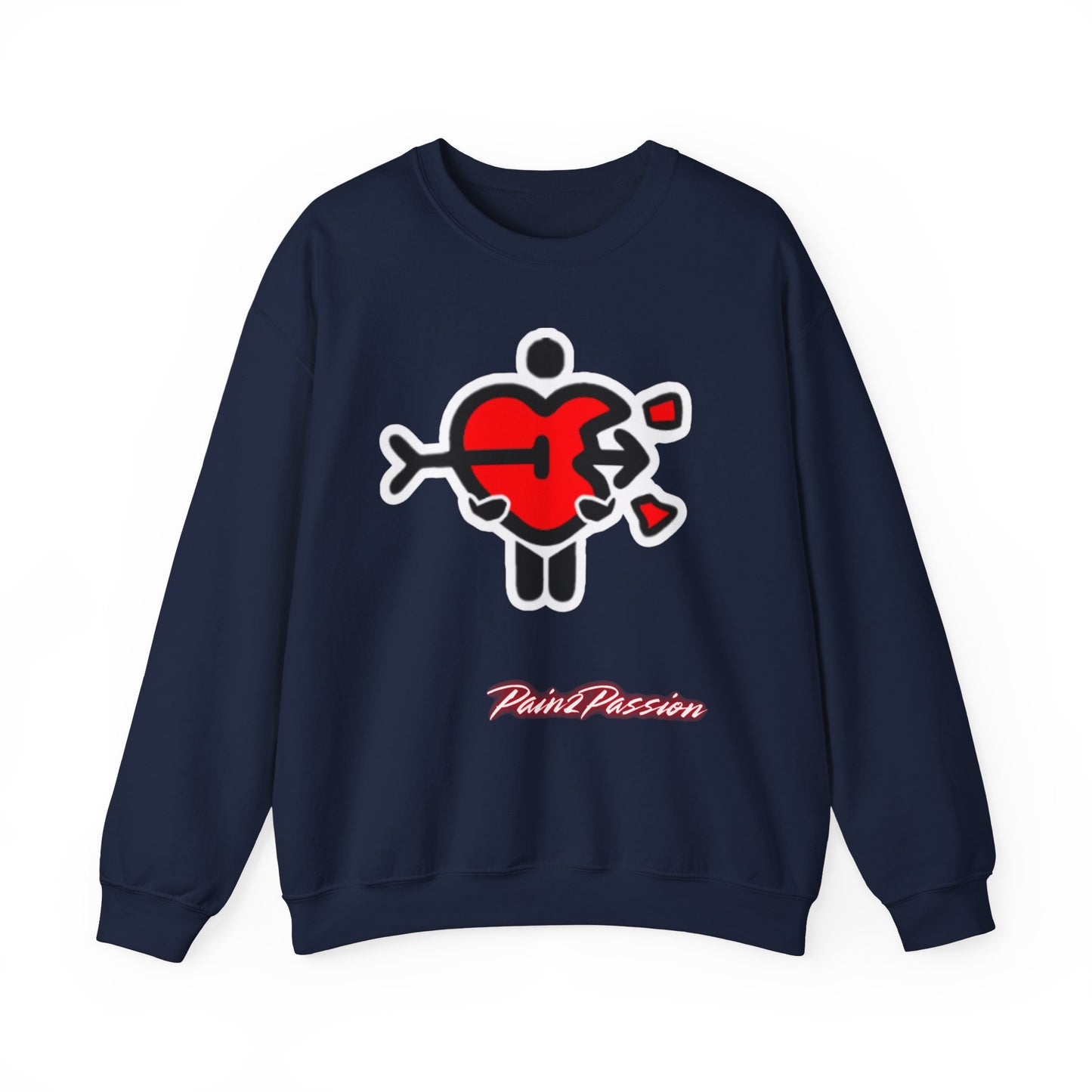 Pain2Passion Sweatshirt (Mid-Evil Heart Guy)