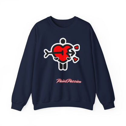 Pain2Passion Sweatshirt (Mid-Evil Heart Guy)
