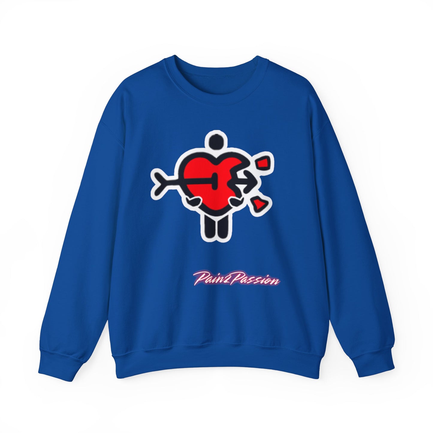 Pain2Passion Sweatshirt (Mid-Evil Heart Guy)