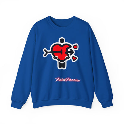 Pain2Passion Sweatshirt (Mid-Evil Heart Guy)