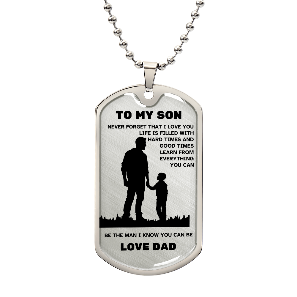 To My Son Dog Tag