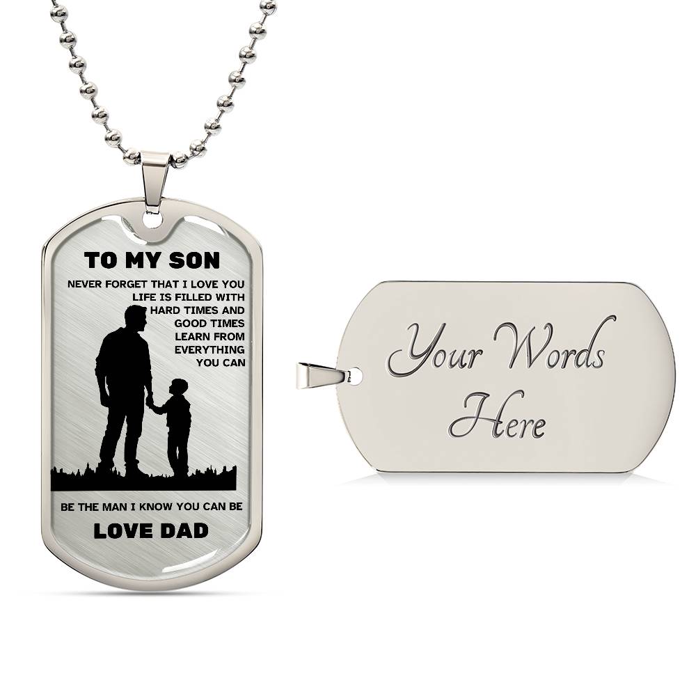 To My Son Dog Tag