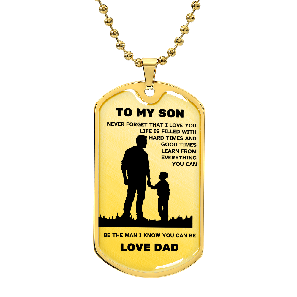 To My Son Dog Tag