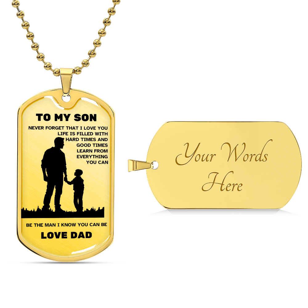 To My Son Dog Tag